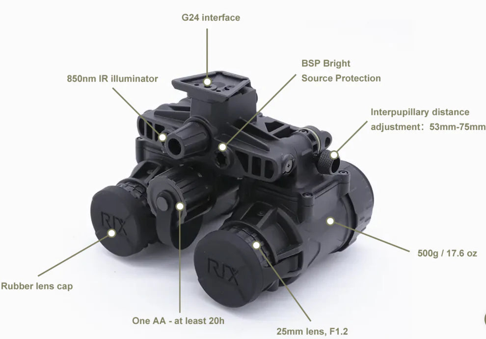 RIX Tactical | RNV-31 Gen2+ Night Vision Binocular