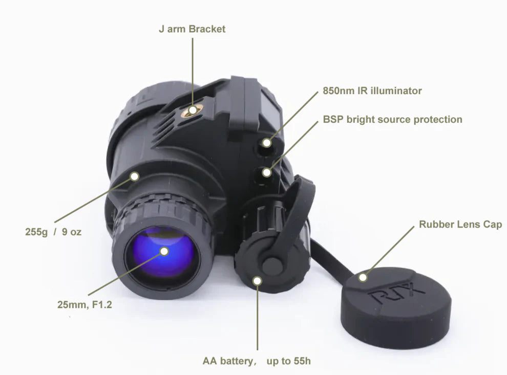 RIX Tactical | RNV-14 Night Vision Monocular Gen2+